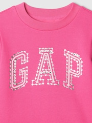 Lentejuelas rosas - Sudadera con cuello redondo y logo de Gap (4-13 años) - Imagen 3 de 3