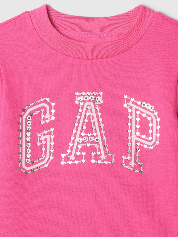 Lentejuelas rosas - Sudadera con cuello redondo y logo de Gap (4-13 años) - Imagen 3 de 3