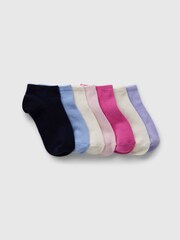 Gap Pink Kids 7 Pack Ankle Socks - Image 1 of 1