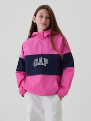 Gap Pink Anorak Windbreaker Hooded Jacket (4-13yrs) - Image 1 of 5