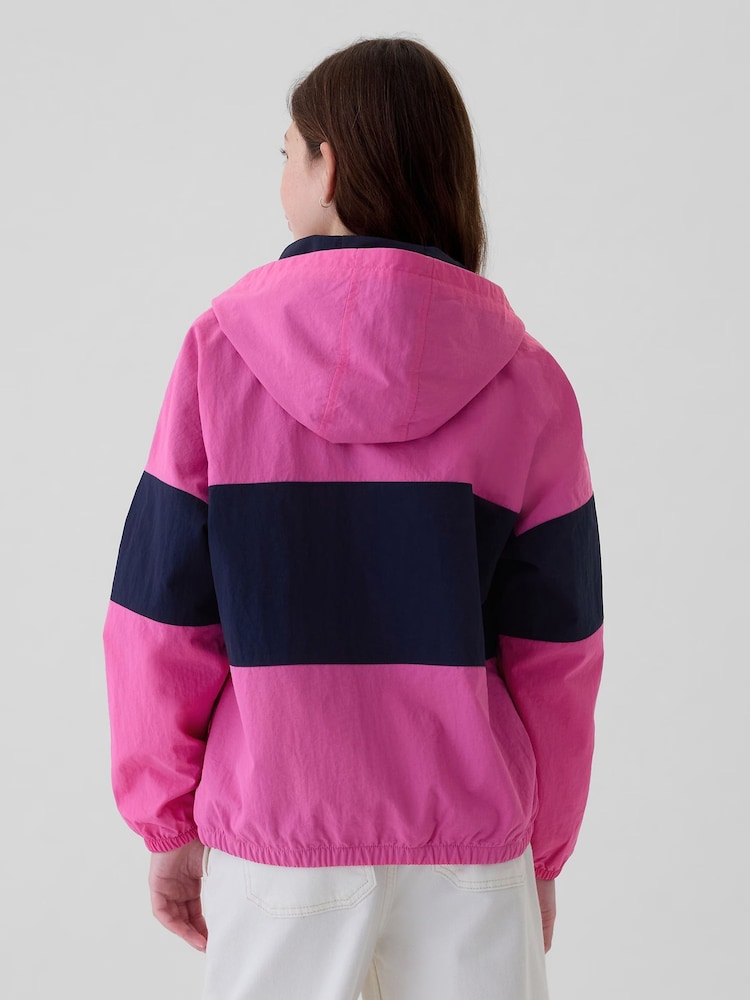 Gap Pink Anorak Windbreaker Hooded Jacket (4-13yrs) - Image 2 of 5
