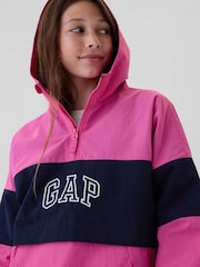 Gap Pink Anorak Windbreaker Hooded Jacket (4-13yrs) - Image 4 of 5
