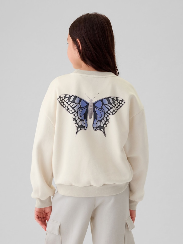 Gap Cream Butterfly Vintage Soft Jumper (4-13yrs) - Image 2 of 5 Gap Cream Butterfly Vintage Soft Jumper (4-13yrs) - Image 2 of 5