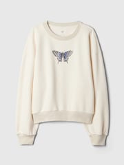 Gap Cream Butterfly Vintage Soft Jumper (4-13yrs) - Image 4 of 5