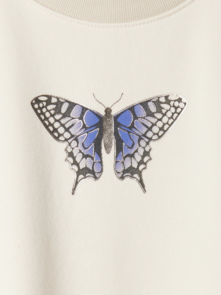 Gap Cream Butterfly Vintage Soft Jumper (4-13yrs) - Image 5 of 5