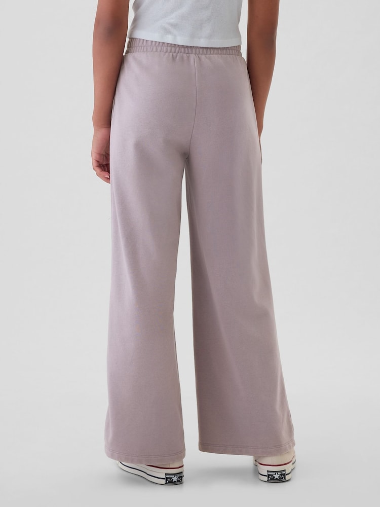 Morado - Pantalones de chándal de pierna ancha con diseño suave de estilo vintage de Gap (4-13 años) - Image 3 of 5