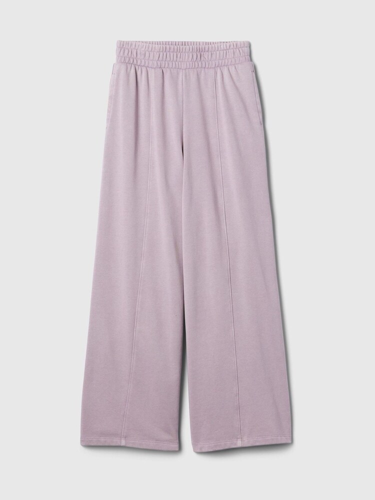 Morado - Pantalones de chándal de pierna ancha con diseño suave de estilo vintage de Gap (4-13 años) - Image 4 of 5