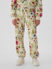 Gap Cream Floral Logo Joggers (4-13yrs) - Image 1 of 5