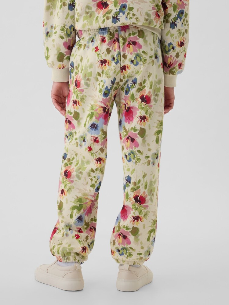 Gap Cream Floral Logo Joggers (4-13yrs) - Image 2 of 5