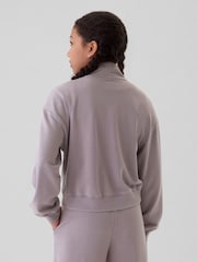 Paars - Gap vintage zachte cropped trui met rits (4 - 13 jr) - Image 2 of 5
