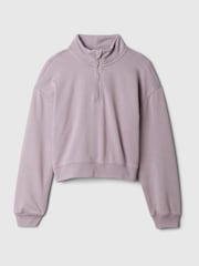 Paars - Gap vintage zachte cropped trui met rits (4 - 13 jr) - Image 4 of 5