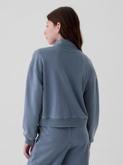Gap Blue Vintage Soft Half Zip Cropped Pullover (4-13yrs) - Image 2 of 5