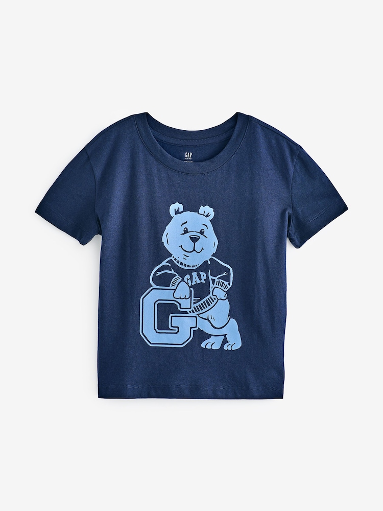 Gap Blue Brannan Bear Logo T-Shirt (4-13yrs) - Image 1 of 4 Gap Blue Brannan Bear Logo T-Shirt (4-13yrs) - Image 1 of 4