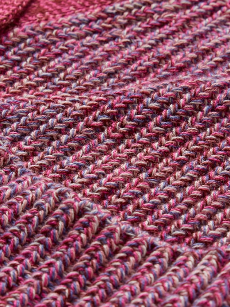 Gap Pink Shaker-Stitch Cropped Cardigan (4-13yrs) - Image 5 of 5
