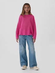 Gap Pink Oversized Jumper (4-13yrs) - Image 3 of 4