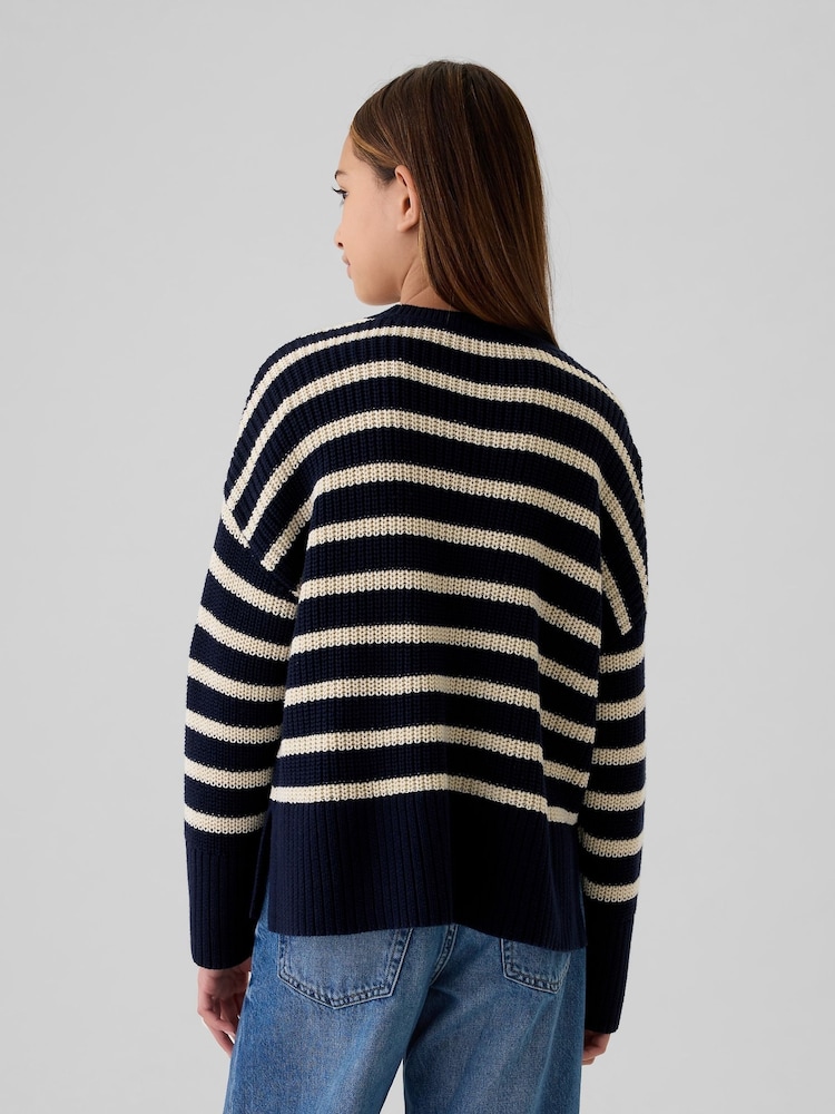 Gap Blue Stripe Oversized Jumper (4-13yrs) - Image 2 of 5 Gap Blue Stripe Oversized Jumper (4-13yrs) - Image 2 of 5