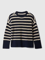 Gap Blue Stripe Oversized Jumper (4-13yrs) - Image 4 of 5