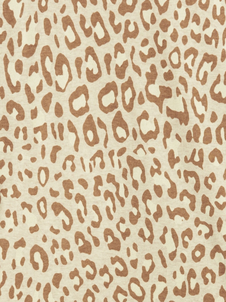 Gap Brown Leopard Print Cotton Long Sleeve Pyjama Set (4-13yrs) - Image 3 of 3