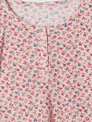 Gap Pink Floral Henley Pyjama Shorts Set (4-13yrs) - Image 3 of 3