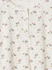 Gap White Floral Henley Pyjama Shorts Set (4-13yrs) - Image 3 of 3