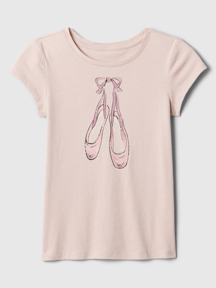 Gap Pink Ballet Brannan Bear Graphic T-Shirt (4-13yrs) - Image 1 of 3 Gap Pink Ballet Brannan Bear Graphic T-Shirt (4-13yrs) - Image 1 of 3