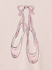 Gap Pink Ballet Brannan Bear Graphic T-Shirt (4-13yrs) - Image 3 of 3