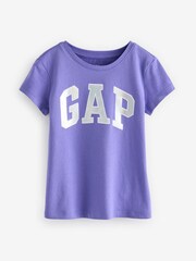 Gap Purple Logo Graphic Short Sleeve Crew Neck T-Shirt (4-13yrs) - Image 1 of 4
