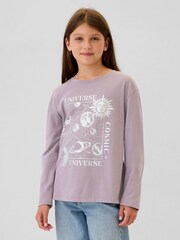 Gap Purple Universe Long Sleeve Graphic T-Shirt - Image 1 of 8
