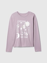 Gap Purple Universe Long Sleeve Graphic T-Shirt - Image 5 of 8