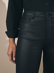 The Kooples Black Skinny Denim Coated 100% Cotton Jeans - Image 3 of 4