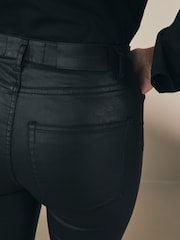 The Kooples Black Skinny Denim Coated 100% Cotton Jeans - Image 4 of 4