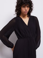 The Kooples Black Pleated Maxi Dress - Image 4 of 5