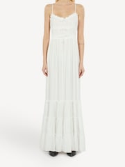 The Kooples White Maxi Tiered Dress - Image 1 of 1