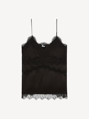The Kooples Black Lace Vest Top - Image 6 of 7