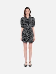 The Kooples Black Printed Button Down Mini Dress - Image 1 of 7