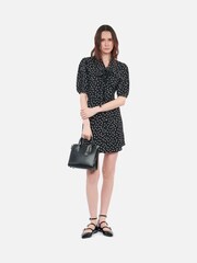 The Kooples Black Printed Button Down Mini Dress - Image 5 of 7