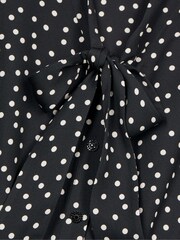 The Kooples Black Printed Button Down Mini Dress - Image 7 of 7