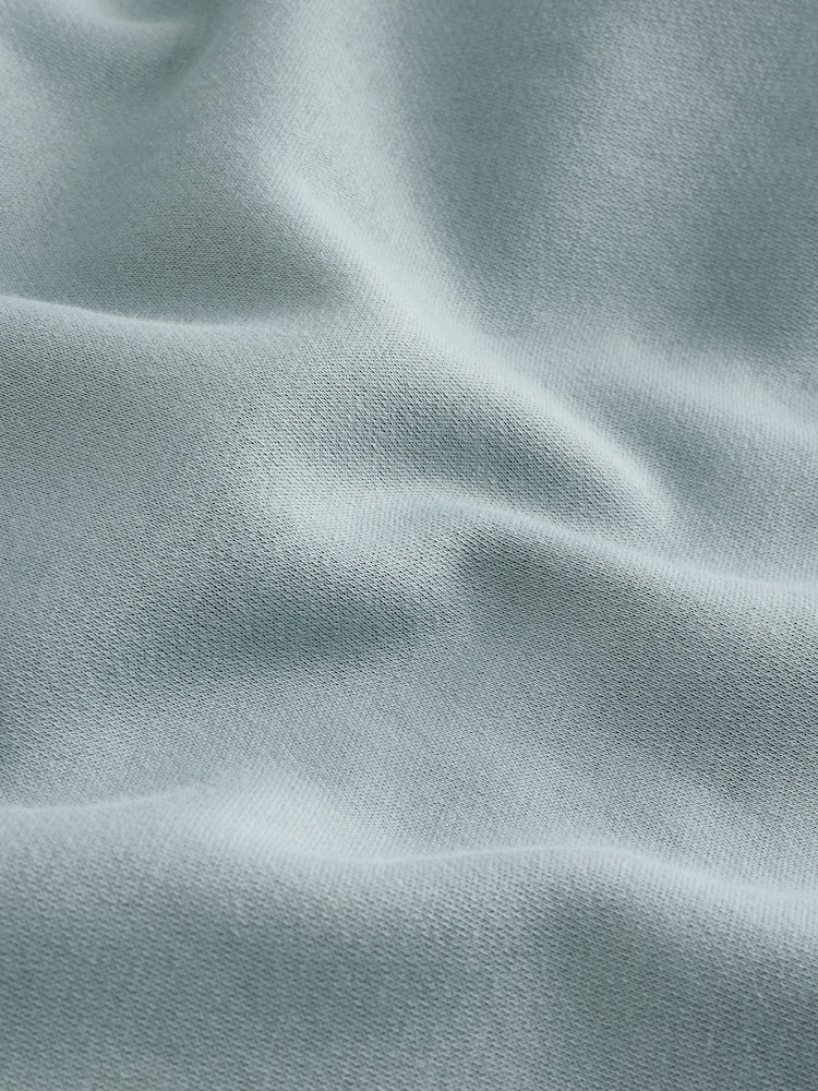 Blue Jersey Cotton Rich Quarter Zip Sweatshirt - Image 7 of 7