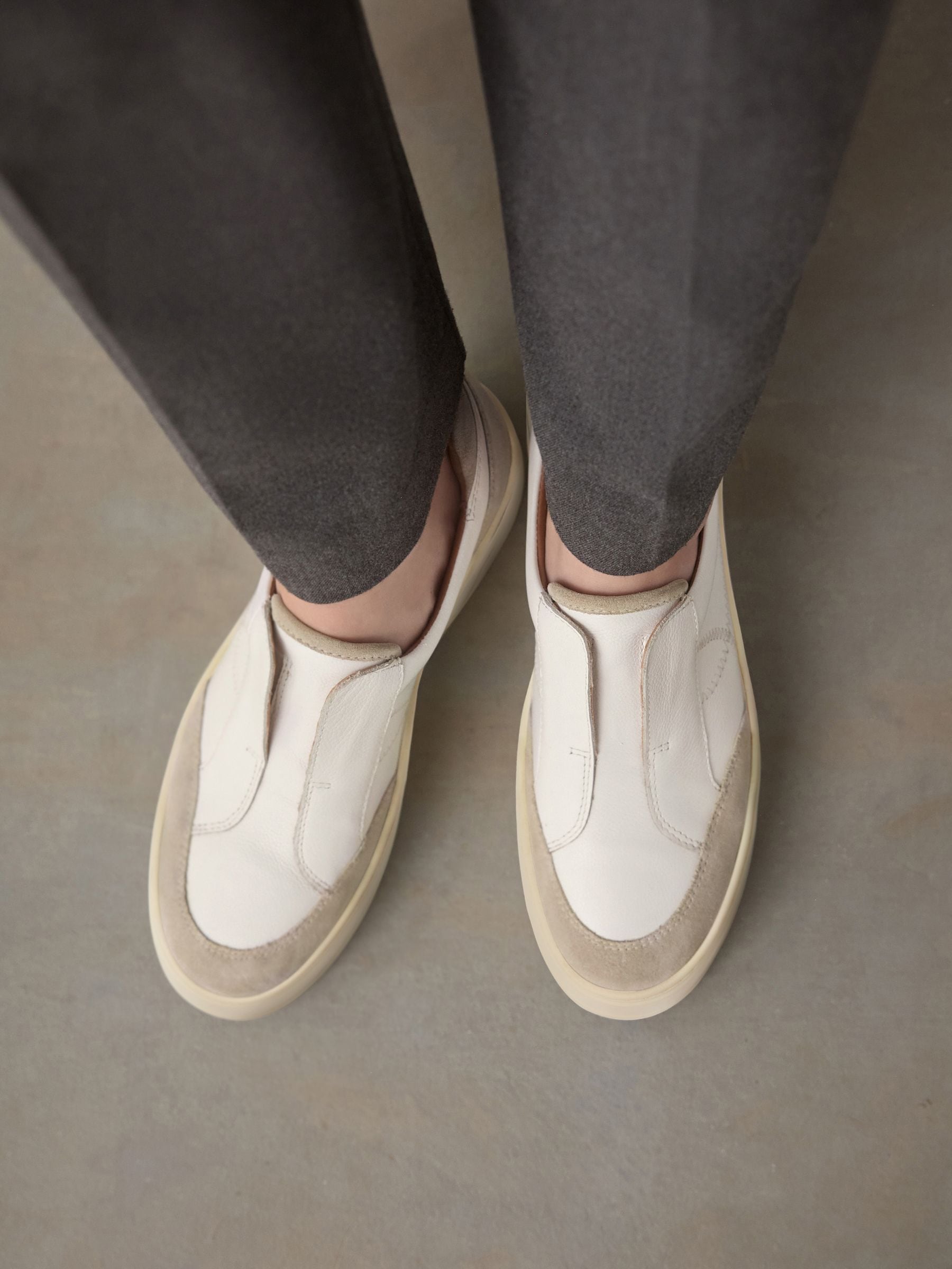 Buy White Forever Comfort® Leather Wedge Trainers from Next USA