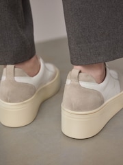 White Slip On Signature Forever Comfort® Leather Chunky Wedge Platform Trainers - Image 5 of 9