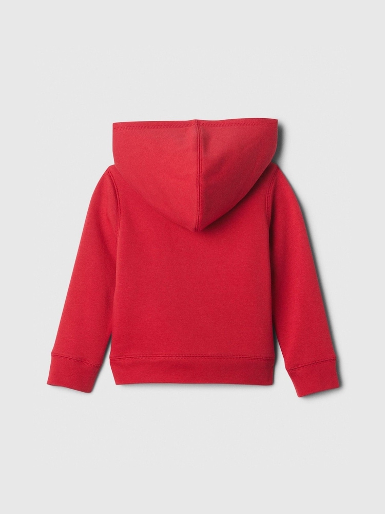 Gap Red Logo Sherpa-Lined Zip Hoodie (6mths-5yrs) - Image 2 of 3 Gap Red Logo Sherpa-Lined Zip Hoodie (6mths-5yrs) - Image 2 of 3