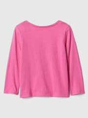 Gap Pink Long Sleeve Logo Graphic T-Shirt (6mths-5yrs) - Image 2 of 3
