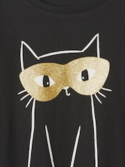 Gap Black Cat Long Sleeve Logo Graphic T-Shirt (6mths-5yrs) - Image 3 of 3