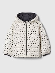 Gap Black/White Polka Dot Cold Control Puffer Jacket (6mths-5yrs) - Image 1 of 4