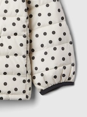 Gap Black/White Polka Dot Cold Control Puffer Jacket (6mths-5yrs) - Image 3 of 4