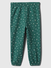 Gap Green Floral Print Logo Pull On Joggers (6mths-5yrs) - Image 2 of 3