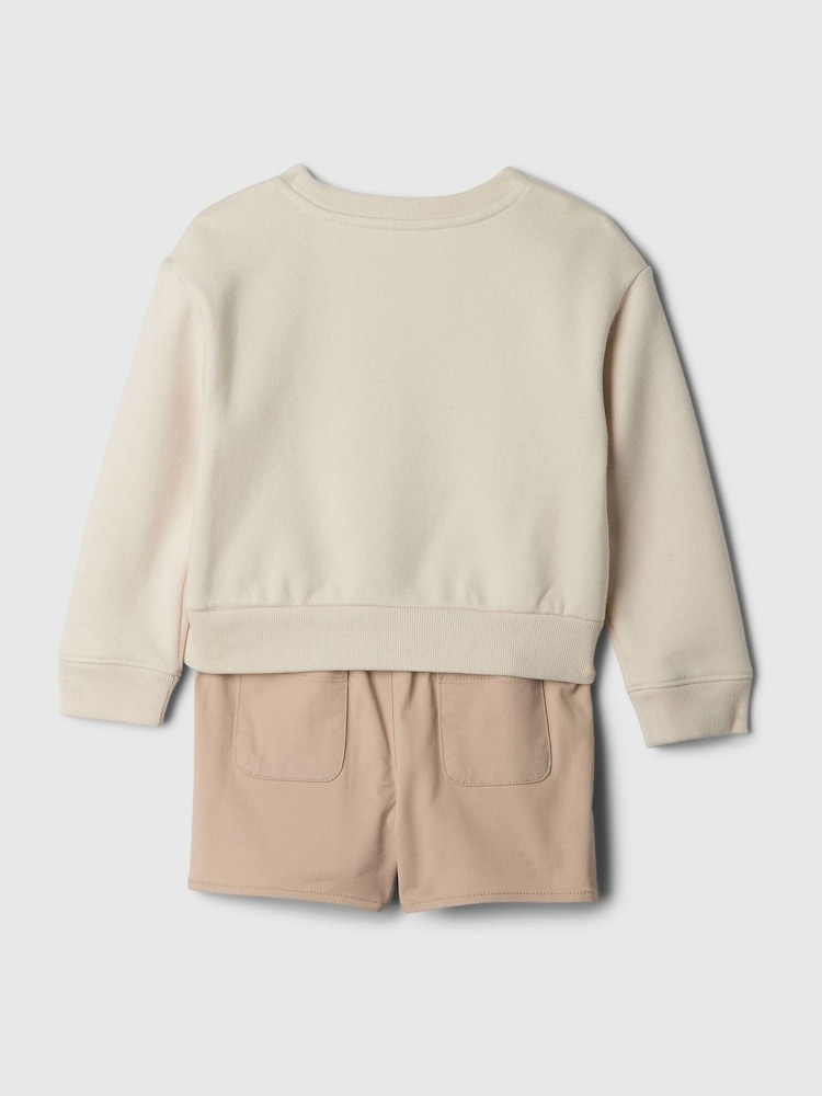 Gap Brown Sweat Top and Skort Set (6mths-5yrs) - Image 2 of 3