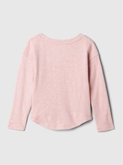Gap Pink Halloween Ghost Graphic Long Sleeve Crew Neck T-Shirt (6mths-5yrs) - Image 2 of 2