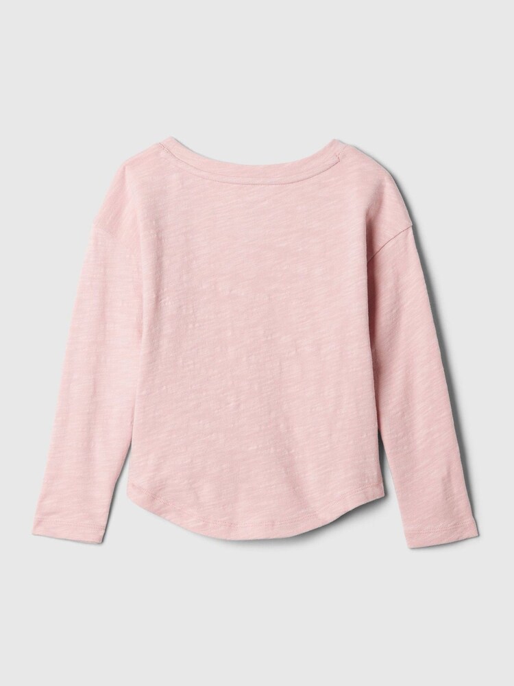 Gap Pink Halloween Ghost Graphic Long Sleeve Crew Neck T-Shirt (6mths-5yrs) - Image 2 of 2