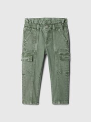 Gap Green Just Like Mom Ruffle Cargo Jeans (6mths-5yrs) - Image 1 of 2